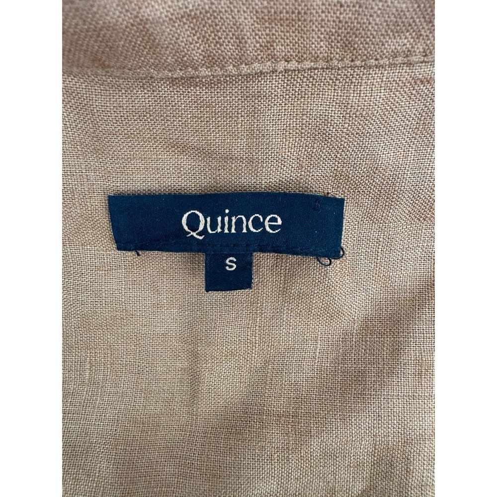 Quince European Linen Sleeveless Swing Dress Womens Small Terracotta Pintuck - Picture 2 of 12